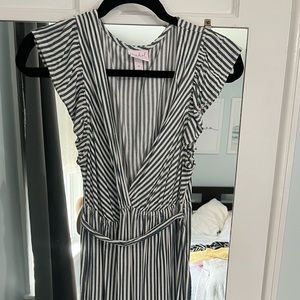 Blue striped maxi dress, size XS